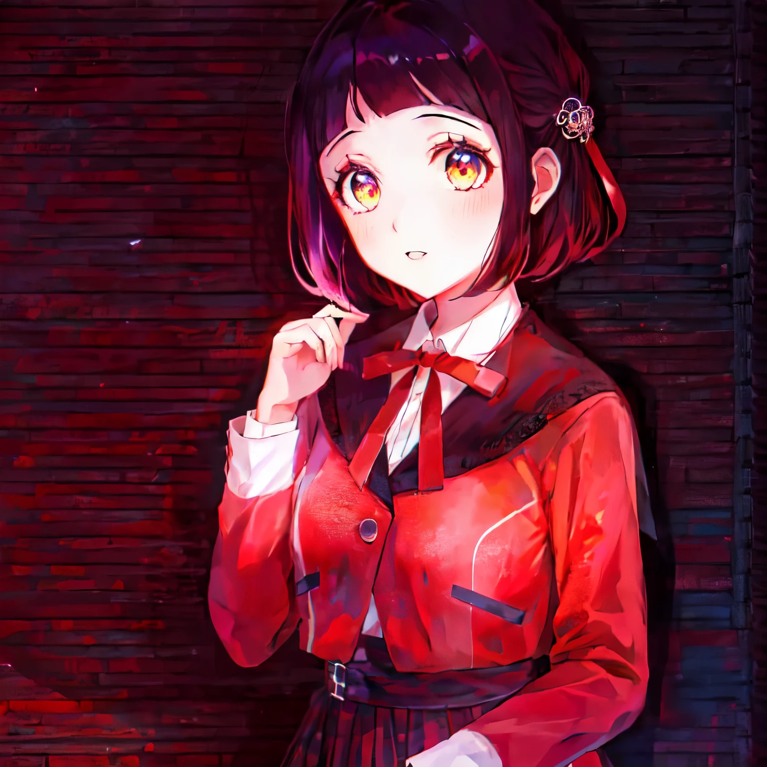 anime girl with red tie, anime look of a beautiful girl, hinata hyuuga, gapmoe yandere, akane owari danganronpa, anime moe art style, I&#39;m going to make fanart too, anime look of a young girl, must tear from the overlord, Yaoi Kasuma, Shirabii, anime young man, White eyes, dark blue hair