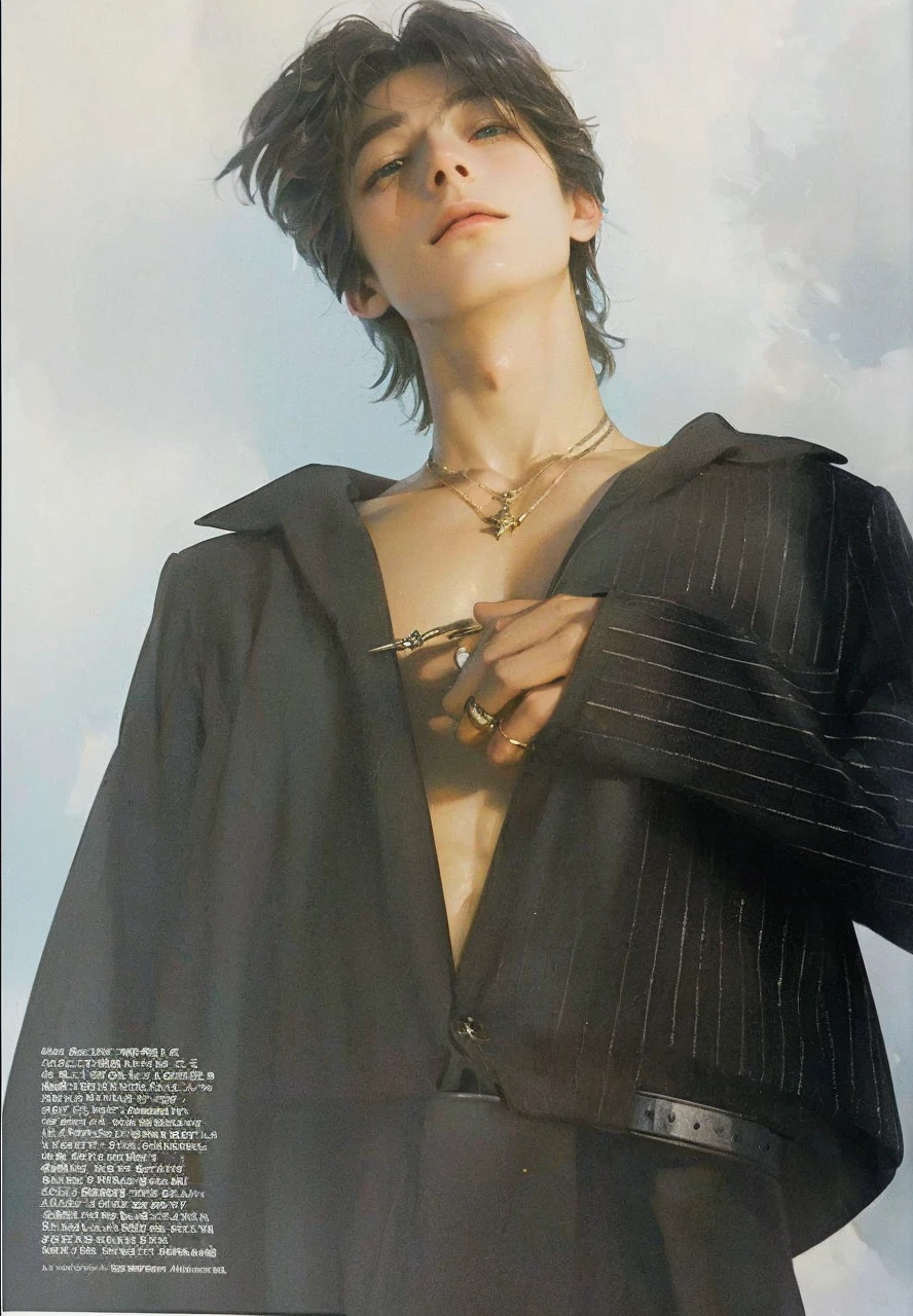 ((Best quality)), ((masterpiece)), (detailed), ((perfect face)), ((halfbody)) handsome face, male, boy, perfect proportions , a character from anime ashita no nadja, casual outfit, detailed school interior scenery background , green eyes, blonde hair