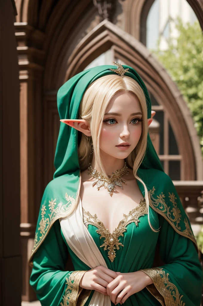 an elf dressed elegantly 