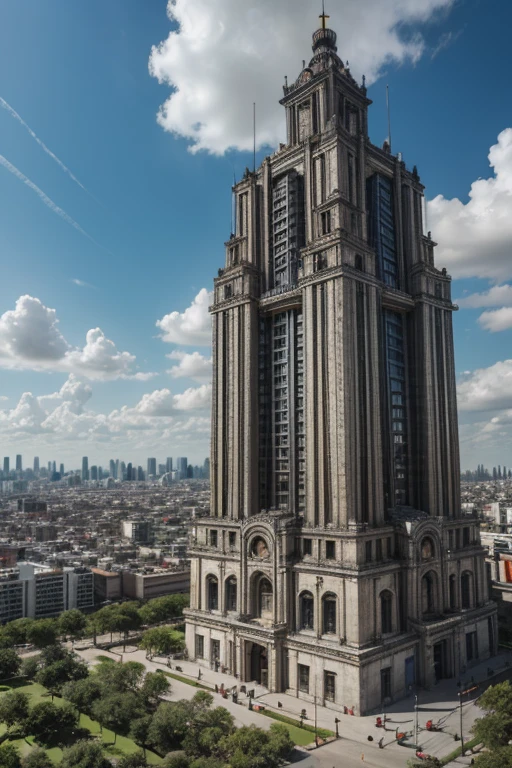 Create a city like Mexico City but with the style of Tenochtitlan