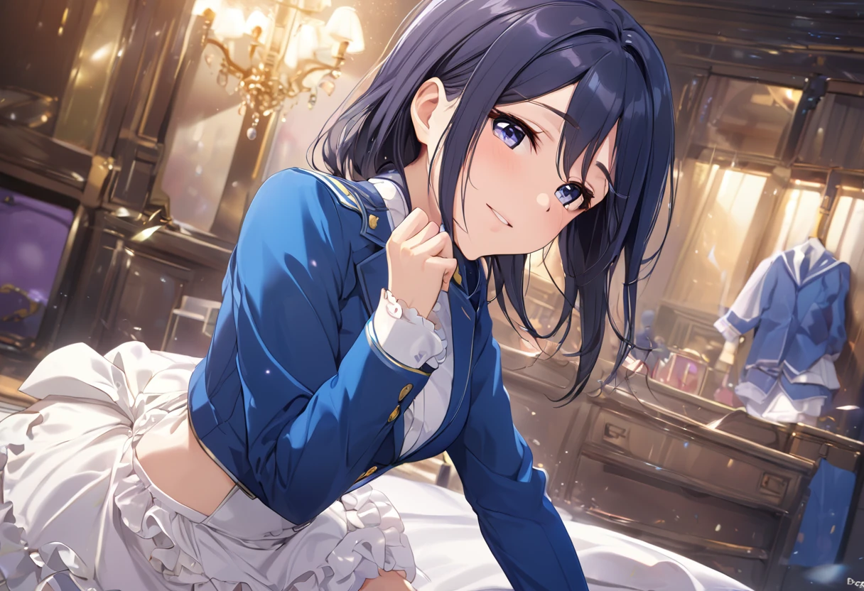 Love Live adult Kanan Matsuura, masterpiece, highest quality, gloss, fantastic background, attire randum, desire