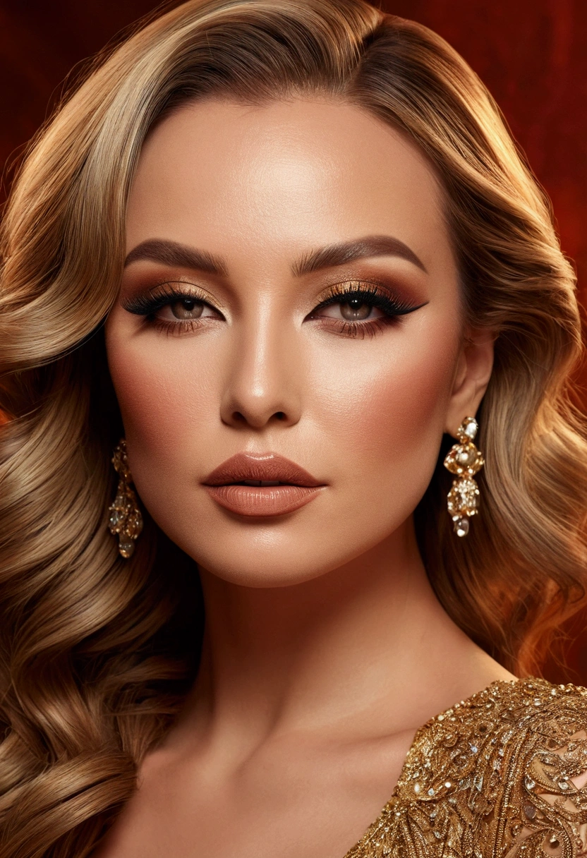 Makeup artist does celebrity makeup:1.2), Highest quality, masterpiece, High resolution, original, Highly detailed wallpaper, Perfect lighting,(Extremely detailed CG:1.2), Suggestive expression