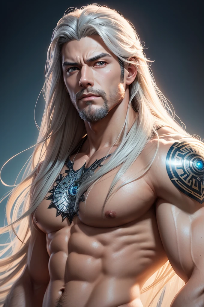 Full-length portrait of the muscular and robust Greek god of enlightenment Zeus, anime version,full long white hair highly intricate detailed, Light and Shadow Effects, intricate, highy detailed, digitalpainting, art station, conceptual artwork, Soft, sharp focus, illustration, advanced anime digital art, atmospheric lighting, face detailed, 8K, QG, art station, por Makoto Shinkai, stanley artgerm lau, WLOP, rossdraws”