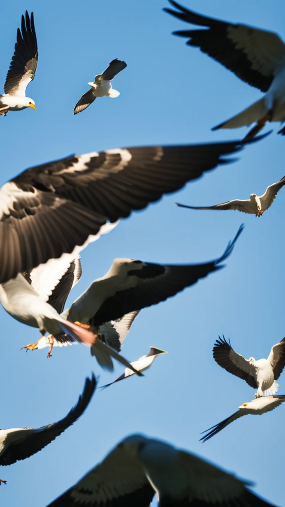 birds flying