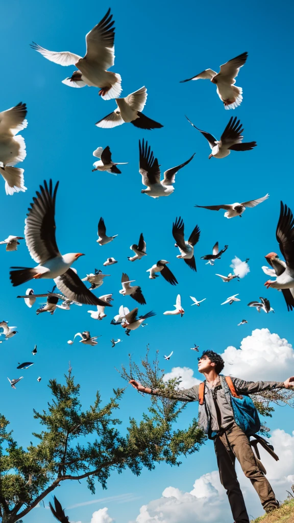 birds flying 