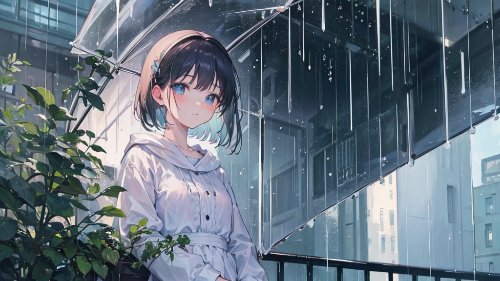 ((Highest quality)), ((masterpiece)), (detailed),lofi rain aesthetic