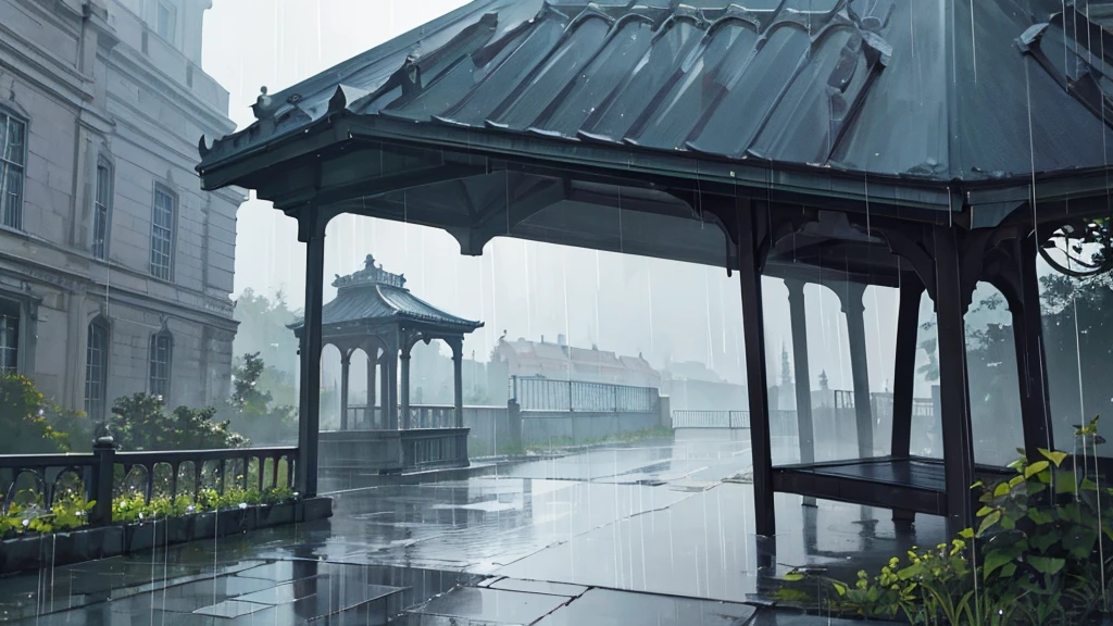 ((Highest quality)), ((masterpiece)), (detailed),lofi rain aesthetic