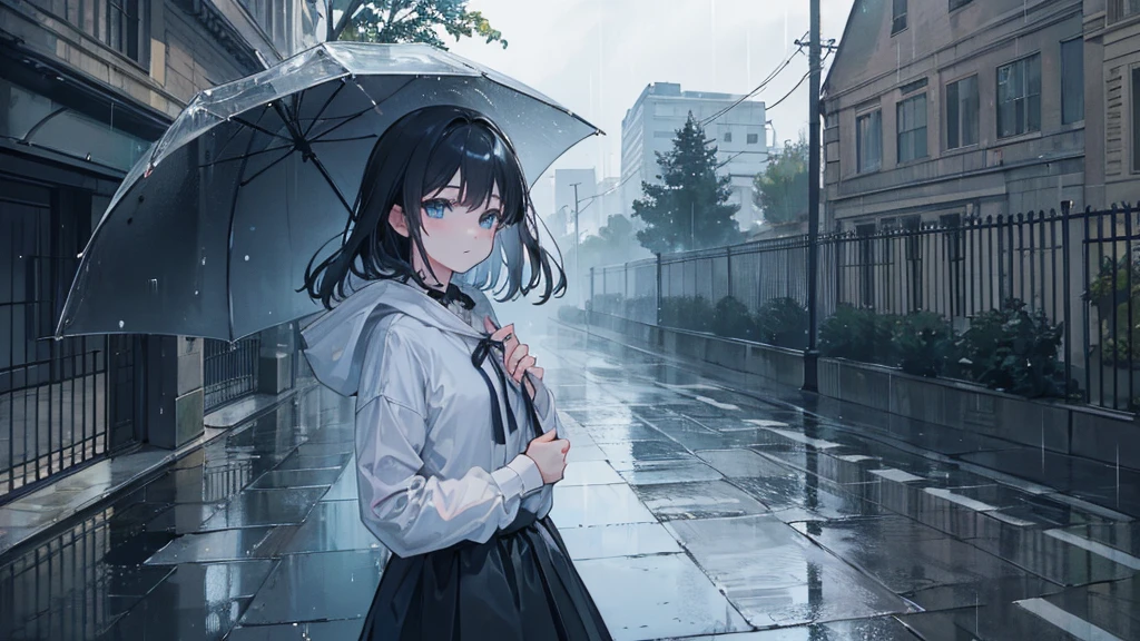 ((Highest quality)), ((masterpiece)), (detailed),lofi rain aesthetic
