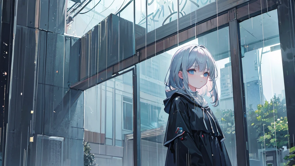 ((Highest quality)), ((masterpiece)), (detailed),lofi rain aesthetic