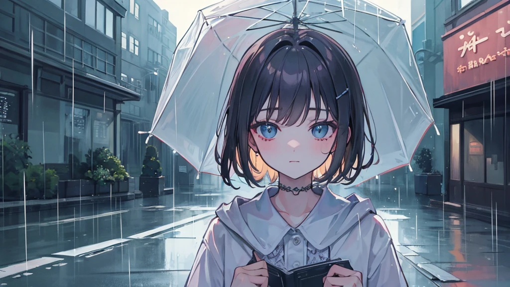 ((Highest quality)), ((masterpiece)), (detailed),lofi rain aesthetic