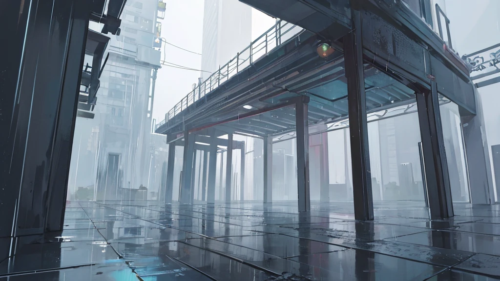((Highest quality)), ((masterpiece)), (detailed),lofi rain aesthetic