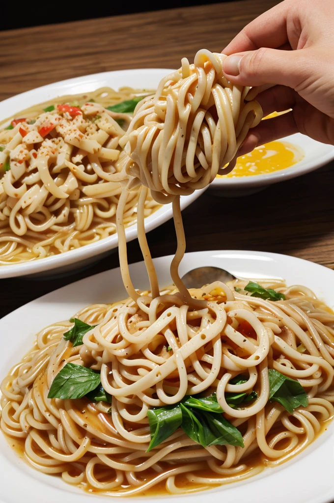 Create a image of noodles