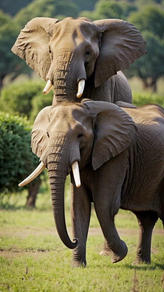 Elephant in the savannah