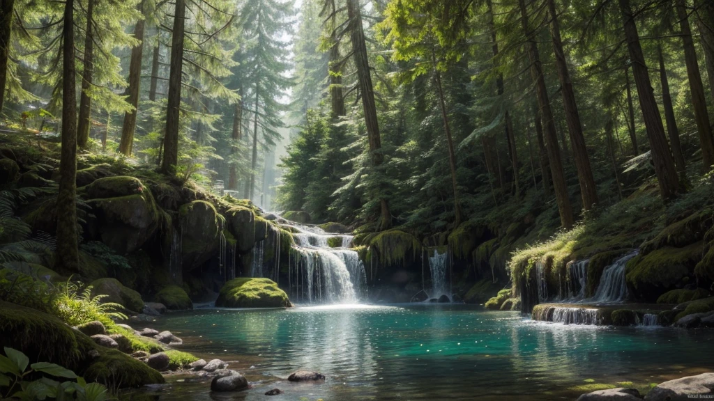 create a temperate rainforest landscape, very beautiful and realistic, based in istanbul, mixing Greek and Bulgarian culture