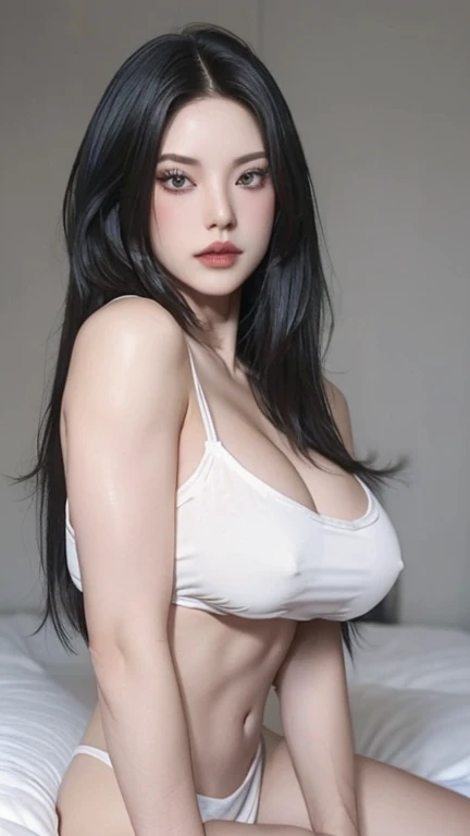 4k-ultra sharpness, open shot 、highest quality, ultra realistic, Ultra high resolution, (Reality: 1.4), 18 year old girl, purple eyes, cinematic lighting、realistic black hair (with hair fringe)、full body masterpiece, (My girl、gothic makeup、goth makeup)、Breasts big natural、((dark makeup、Oily skin, lightened pale skin、realistic skin texture、detailed white skin、bright skin)), bedroom、Kabukicho、hot big hips、(Sharp shot:1.8)、thick legs、sexy arms 、thin shoulders、thin waist、realistic natural hot body (erotic)、big breasts、realistic different sex poses (whole body masterpiece), hentai nude