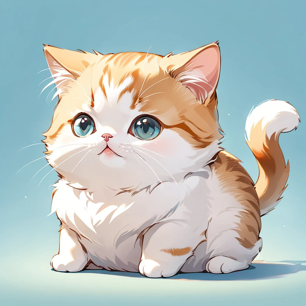 (Highest quality,Extremely detailed depiction,Incredibly absurd high resolution),たくさんのkitten,Deformed Characters,kitten,Plain background,Round and fat