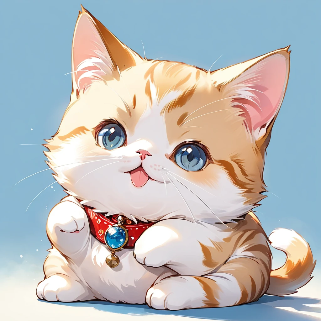 (Highest quality,Extremely detailed depiction,Incredibly absurd high resolution),たくさんのkitten,Deformed Characters,kitten,Plain background,Round and fat