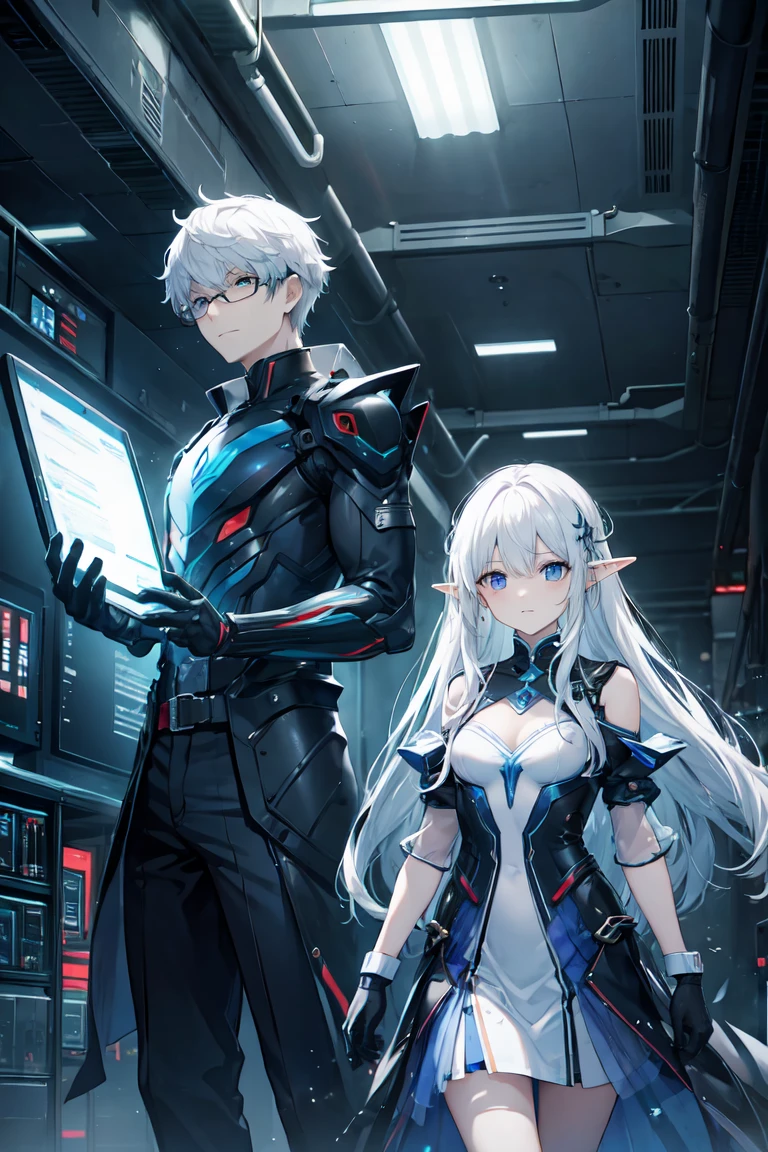 wallpaper,Double，Couple，wing，Elf，Glass心，Science Fiction，men and women，Glass，Clarity，Cyber朋克，mechanical，mechanical身体，Melancholy，Glass构造，Glass身体，Glass头发，transparent，mechanicaltransparent身体，men and women，一对men and women，Cyber，