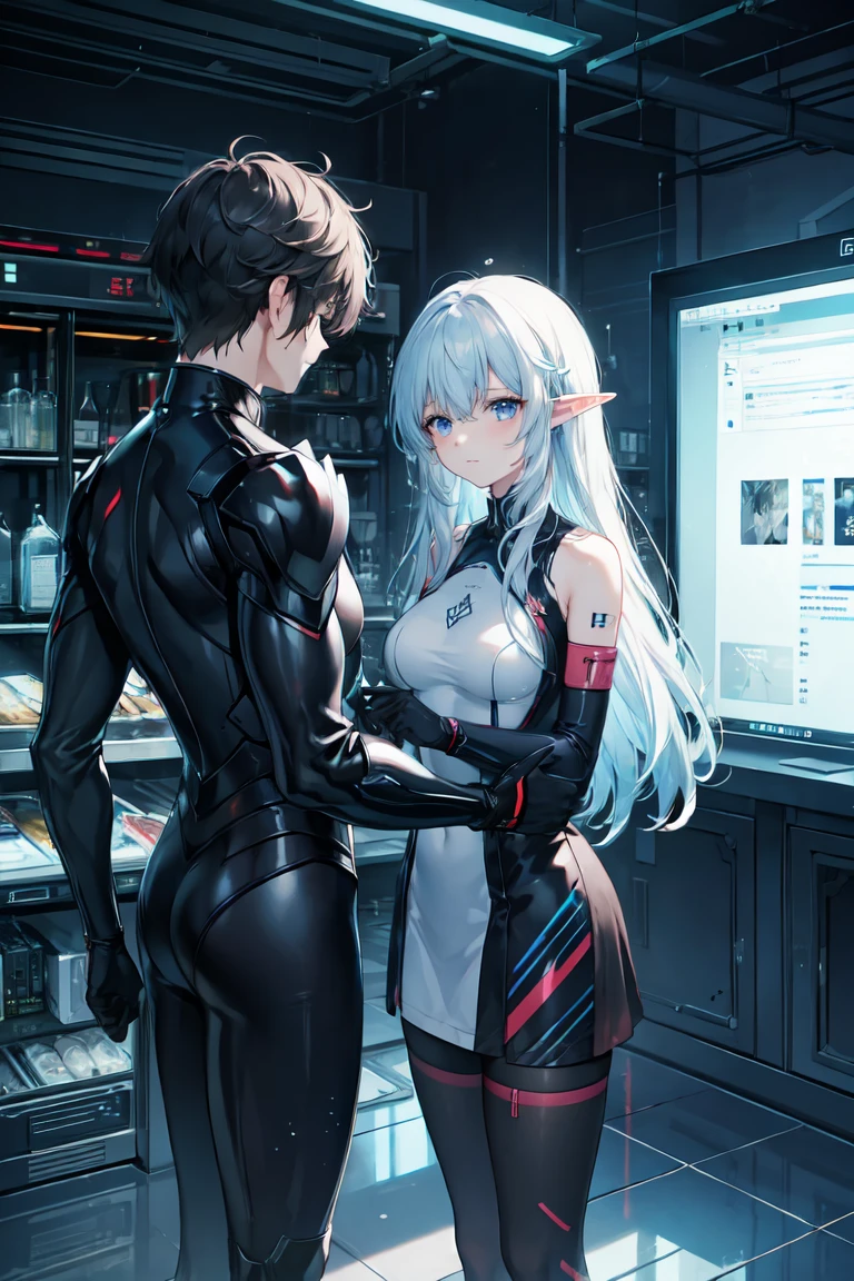 wallpaper,Double,Couple,wing,Elf,Glass心,Science Fiction,men and women,Glass,Clarity,Cyber朋克,mechanical,mechanical身体,Melancholy,Glass构造,Glass身体,Glass头发,transparent,mechanicaltransparent身体,men and women,一对men and women,Cyber,
