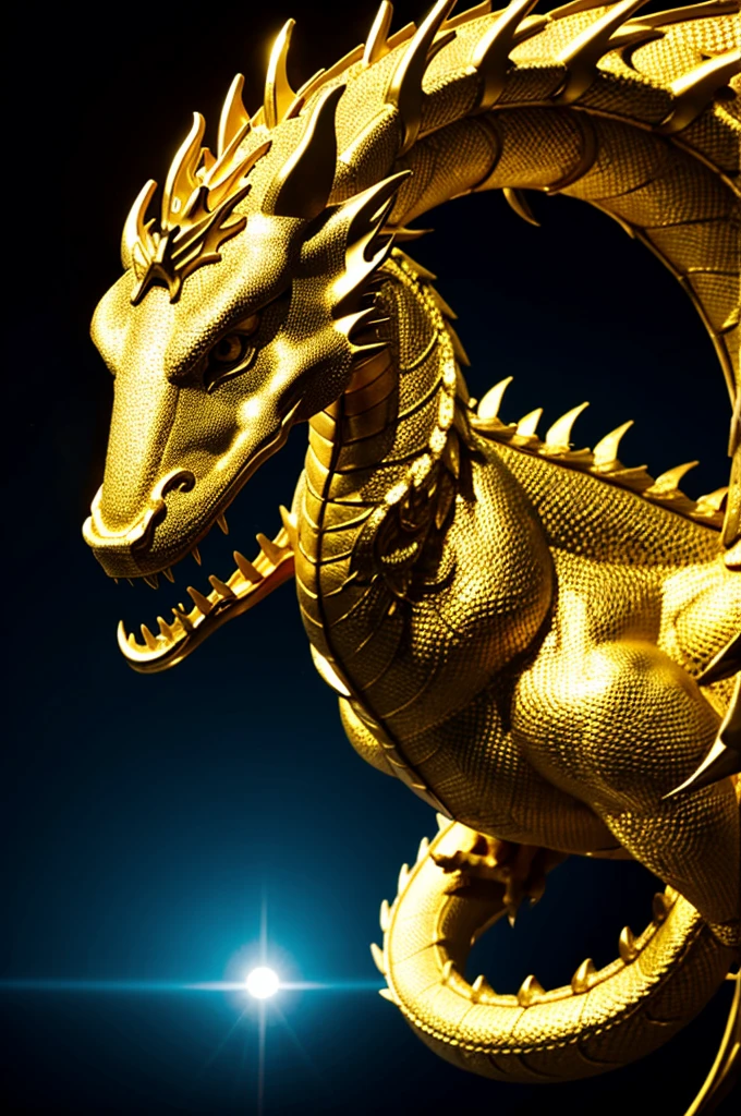 a golden dragon