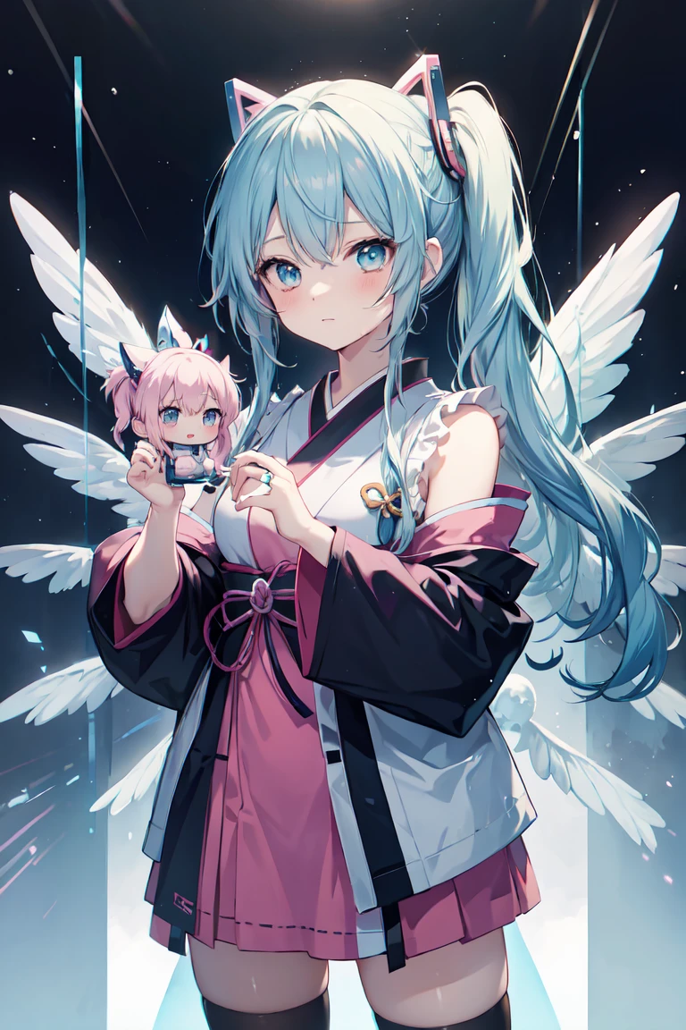 Japanese cartoons girl with blue hair and pink dress holding her head, Night Core, Pink ponytail hair and cyan eyes, (Japanese cartoons girl), Japanese cartoons moe artstyle, cute Japanese cartoons girl, Japanese cartoons!!!!!!!!!!!!!!!, Japanese cartoons girl, future, hatsune future, futuredayo, Japanese cartoons wallaper, Japanese cartoons!!!, cute Japanese cartoons, | | very very Japanese cartoons!!!, pretty Japanese cartoons girl,wallpaper,Double,Couple,wing,Elf,Glass心,Science Fiction,men and women,Glass,Clarity,Cyber朋克,mechanical,mechanical身体,Melancholy,Glass构造,Glass身体,Glass头发,transparent,mechanicaltransparent身体,men and women,一对men and women,Cyber,