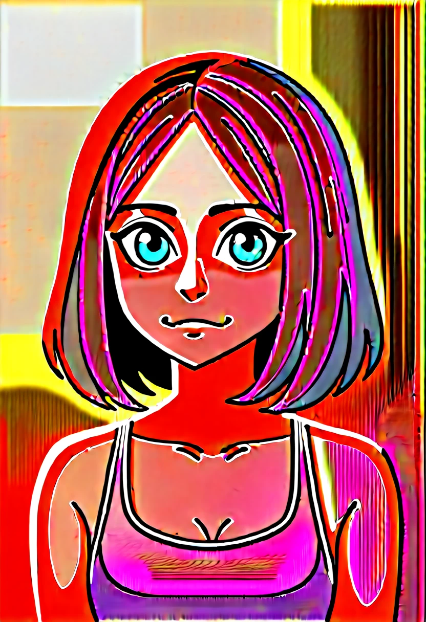 Summer knit with short hair and white, summer knit, Short hair, feeling horny, short hair with bangs, Cute face girl, Cute little face in portrait, French Bob, pale fair skin!!, short white hair and large eyes, feeling aroused, soft portrait shot 8 k, beautiful light big eyes, Beautiful young girl, Young girl in a bob cut, Top image quality, masutepiece, Notes of Leonardo da Vinci da Vinci, Set against the backdrop of Leonardo da Vinci's manuscripts,See-through gowns,