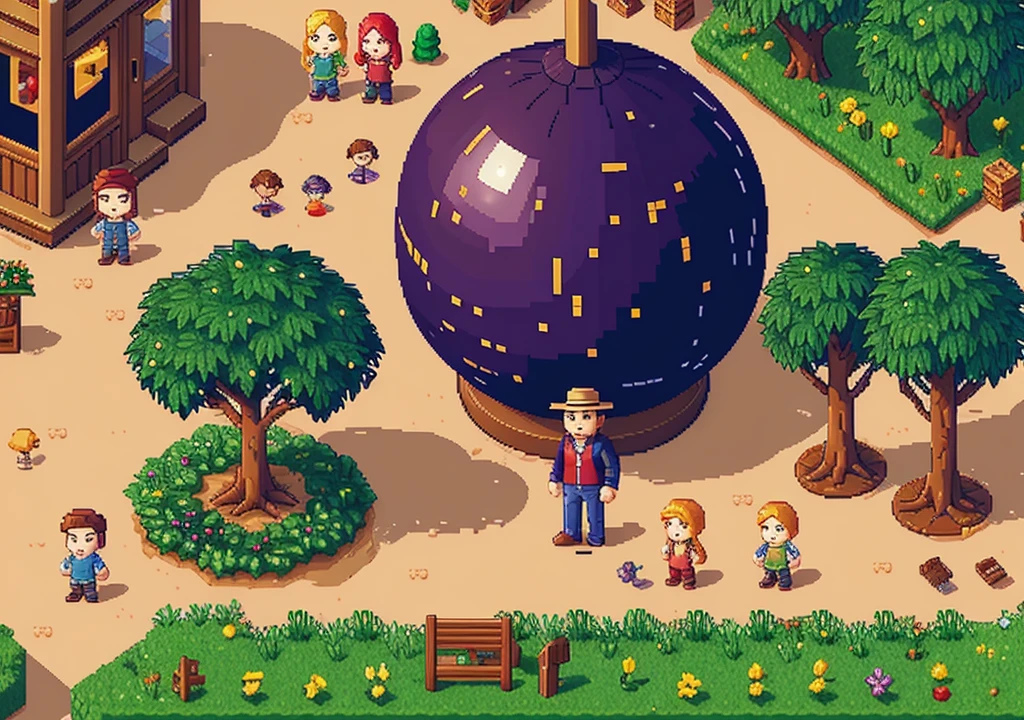 Rosto Stardew valley pixel art 