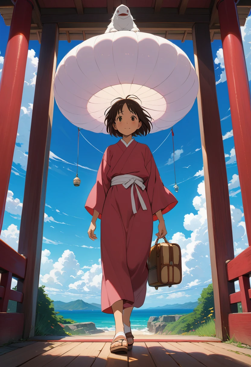 Masterpiece, highest quality, Ghibli movie style, Spirited Away, Away, full body
