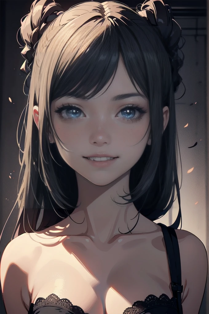 ((masterpiece, Highest quality)), High resolution, 8K, Cinematic Light, High Contrast, Depth of written boundary, Strong brilliance, Detailed Background, One girl, cute, Fine grain, Eyes sparkling, Detailed Iris, Grin, Stylized, Open your mouth, tooth,