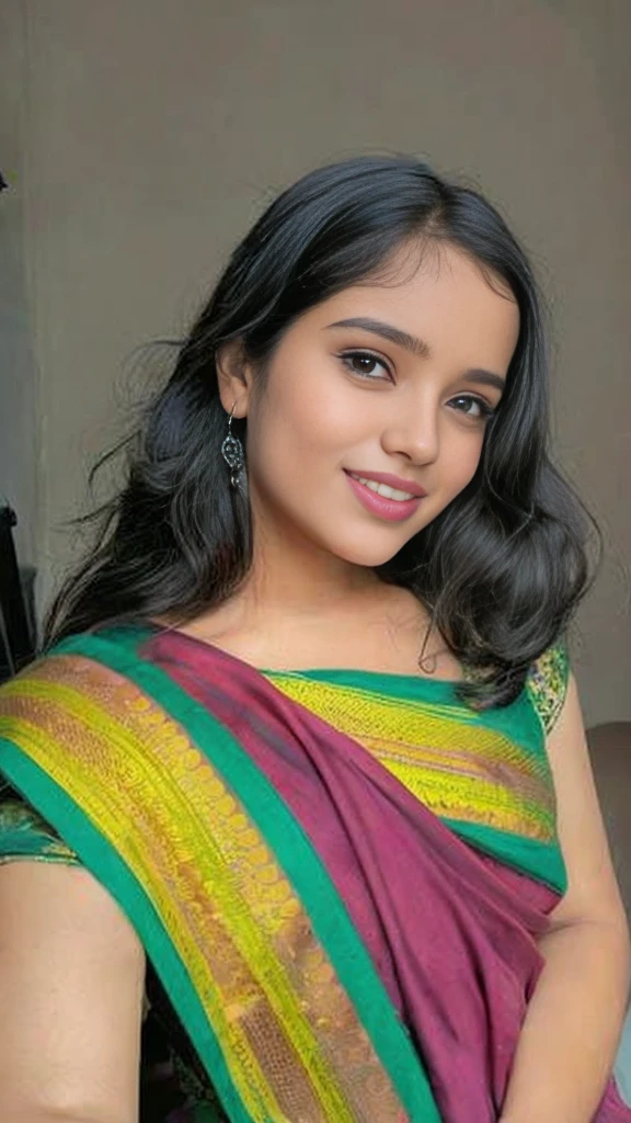 25 year old girl with perfect face and big breasts, cute clothes, slim and slender physique. The skin has detailed and highly detailed eyes (1.1 emphasis), very detailed skin texture (1.1 emphasis). slender necklace, model photo style, photorealistic, skin texture is real human skin texture, detailed skin pores, intricate details, eyes very detailed, knee up, attractive sexy chibi, smile, happy smile, eating parfait in café, sitting, dark blue high neck knit sweater, black long pants, café, sweets