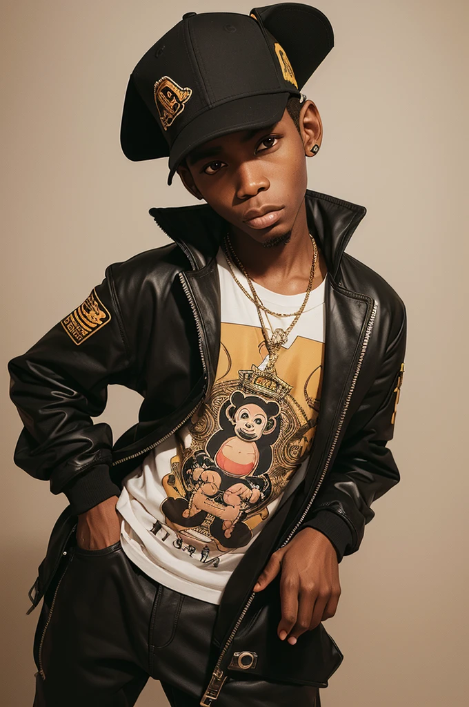Illustration of a monkey rapper
