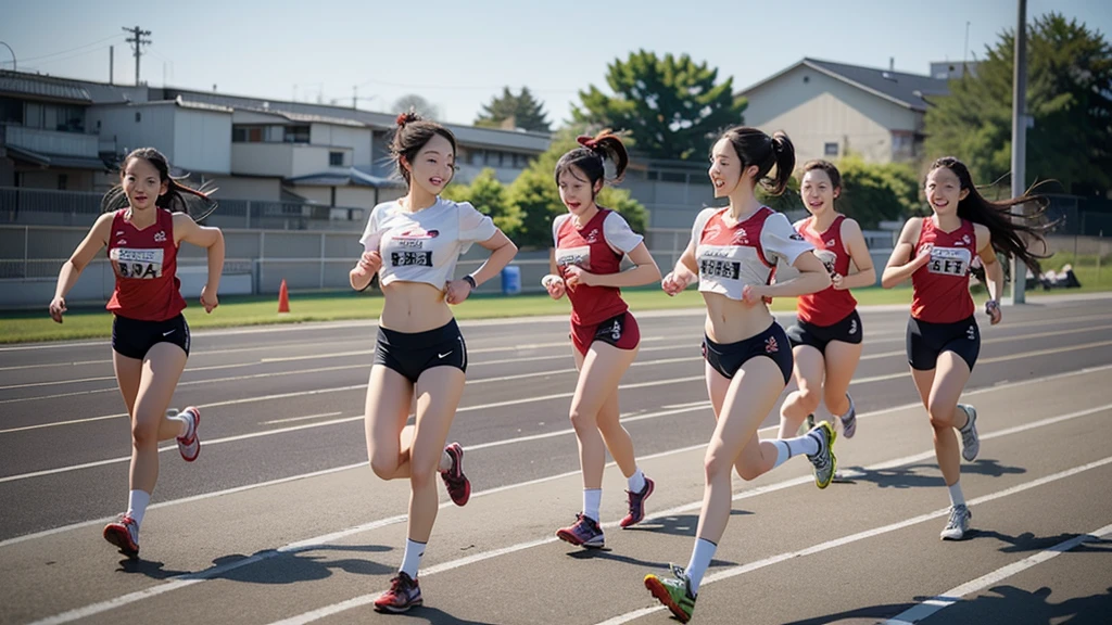 Purple and red female athlete runs on track with other athletes, akikazu mizuno, Kazami Yuuka, Kazue Kato, akiko takase, Chiho Ashima, Teshirogi Shiori, Shoko Nishimiya, Aoi Ogata, Mao Hamaguchi, Sui Ishida, Hanekawa Wings,It&#39;s like Lisa Simpson has come back to life., leaked image, leaked photo, Instagramグラムで, Dilraba Dilmurat, Luan Cute Vtuber, Cartoonish cute, Hannah Alisa Omare, Instagram, Larisa Manovar, eva elfie, Caitlin Mini Cute Style、Huge Breasts、Smiling、Shortcuts、Full body photo、Far angle、Protruding buttocks、Athletic uniform、