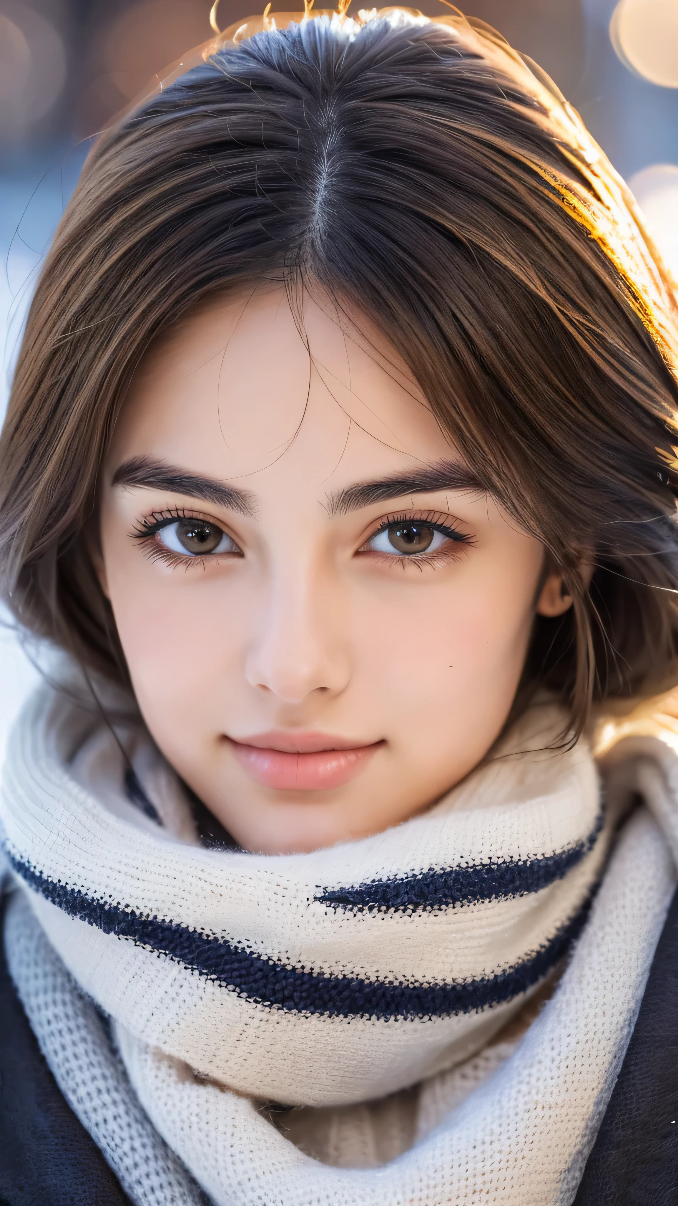 cute italian college student, Winter Fashion, Photorealistic, Detailed skin, Detailed face, Detailed lips, Fine eyebrows, The pupils shine, Depth of written boundary, Accurate, Super detailed, 最high quality, High resolution, Anatomically correct, Textured skin, Attention to detail, high quality