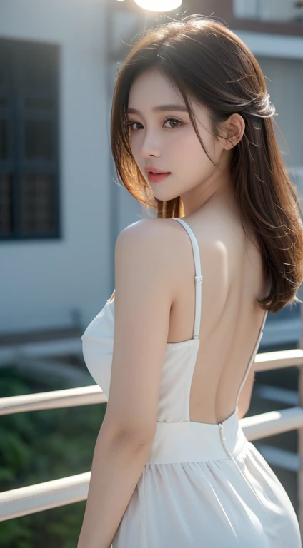 ((Best quality, 8k, Masterpiece :1.3)), 1girl, Pretty woman with emphasizing, light brown hair, large breasts, (back light :1.2), Ultra-detailed face, Detailed eyes, Double eyelid, không mặc đồ lót, âm đạo hồng, núm vú nhỏ, ngực to, xinh đẹp, không mặc đồ lót, ngồi dạng háng