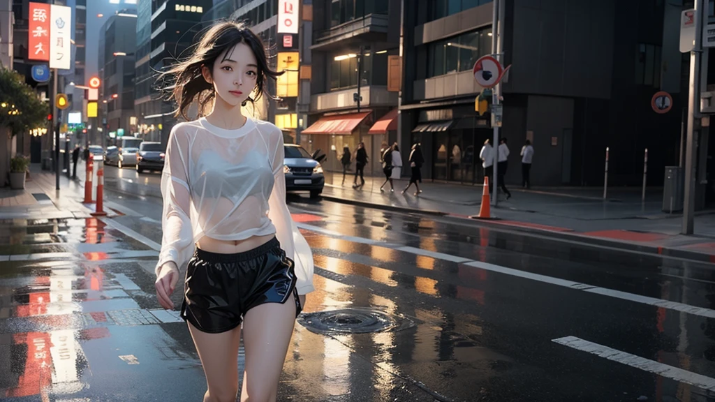 ((top-quality、in 8K、masterpiece:1.3、Raw photo))、Super high quality photos, tropical jungle、((Aerial Photography)), Very beautiful Japan idols, Slim legs, ((Put your hand inside your shorts and press your crotch.))、 ((protruding nipples under the shirt,)), ((Camel toe))、((Put your hand inside your shorts and press your crotch.))、 The whole body is wet with sweat、Hair is also wet, Jungle background, with spreading legs、((I put my hand inside my shorts))、(Photorealistic: 1.4), (hyper realisitic: 1.4), (Realistic: 1.3), (Smooth lighting: 1.05), (Improved film illumination quality: 0. 9), 32K, 1 girl, 20yr old, ((Put your hand inside your shorts and press your crotch.))、(Quality Improvement: 1.4), (Realistic skin texture of the highest quality: 1.4), Narrow eyes, Narrow face, Fine eyes, with spreading legs、((I put my hand inside my shorts))、 (Strengthens the atmosphere of the body line: 1.1), (Beautiful skin texture enhancement: 1.1), Cinematic lighting、Hair is wet、with spreading legs、((Slip your hand inside your shorts))、(rainy wet、Wet in the rain、Wet body:1.2)、with spreading legs、((Slip your hand inside your shorts))、((Put your hand inside your shorts and press your crotch.))、((Aerial Photography)),