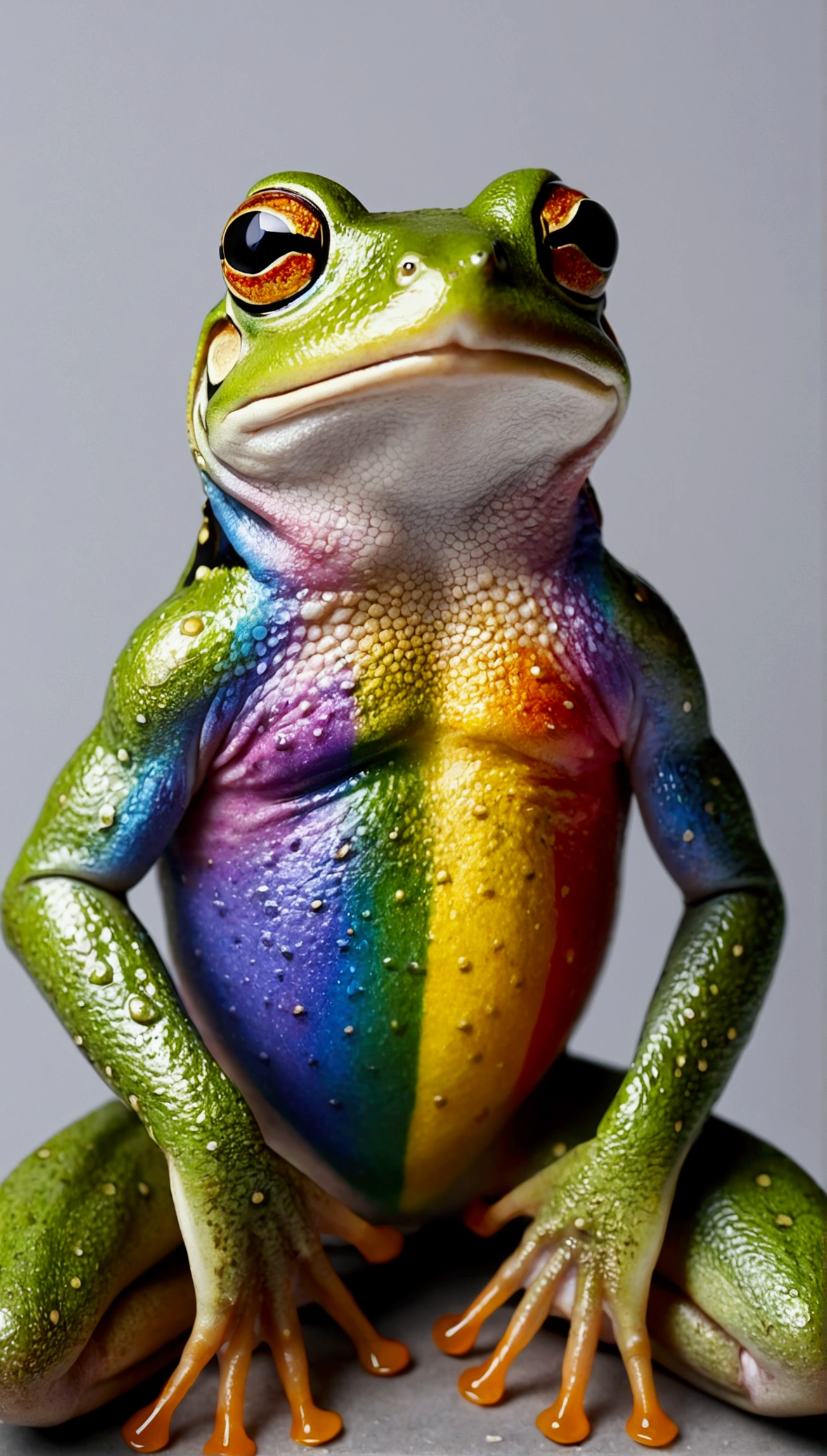 Frog with LGBT colors