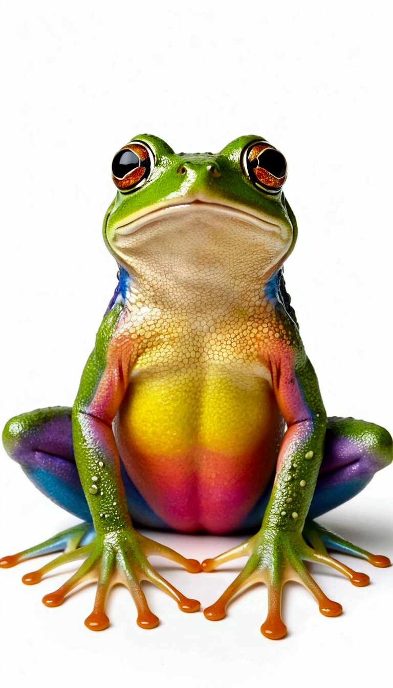 Frog with LGBT colors