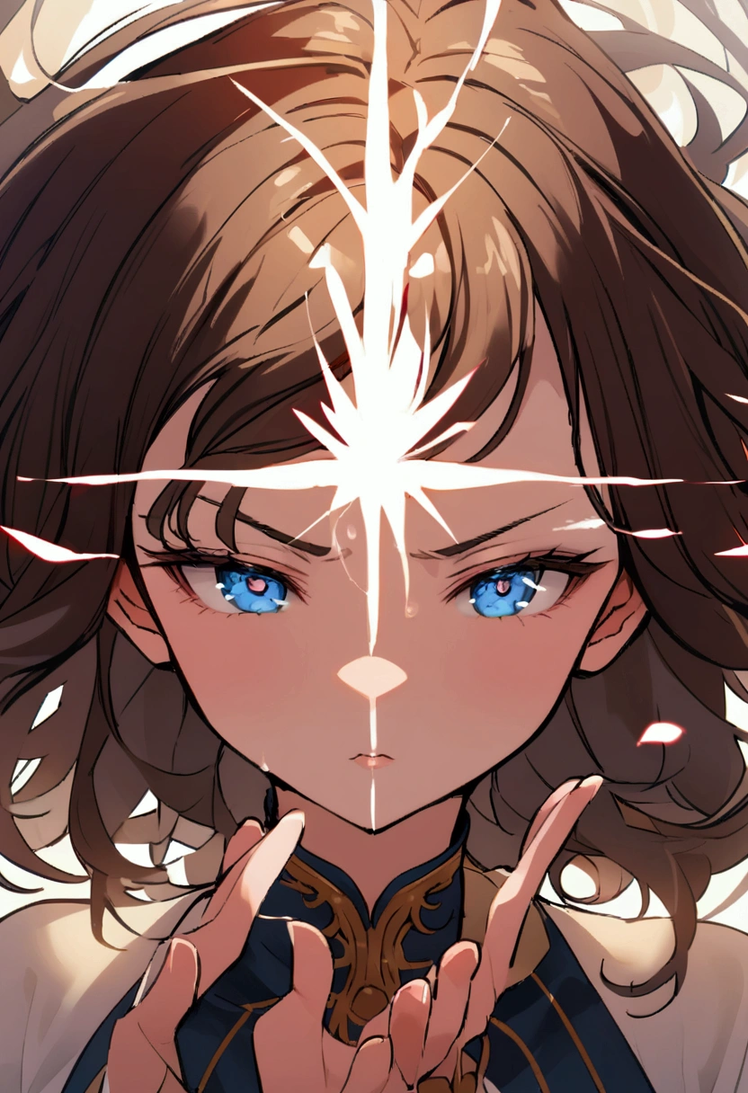 straw、inhale、Girl with dark brown hair、blue eyes、