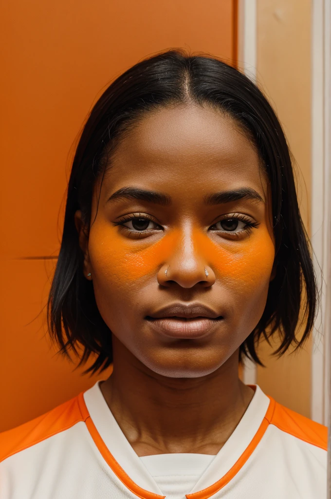 Future Robet face in orange and white theme