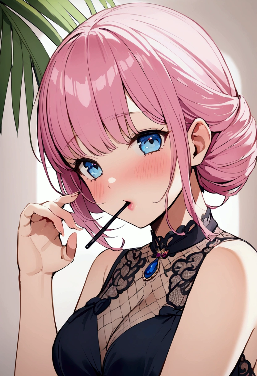 licking my dick, <lora:defaultz:0.57>, nsfw, girl, sexy lips, curly hair, beautiful eyes, extra detailed, best quality, tattoo, (((Pink hair:0.8))), <lora:licking_my_dick.sd.v1.2:1>,