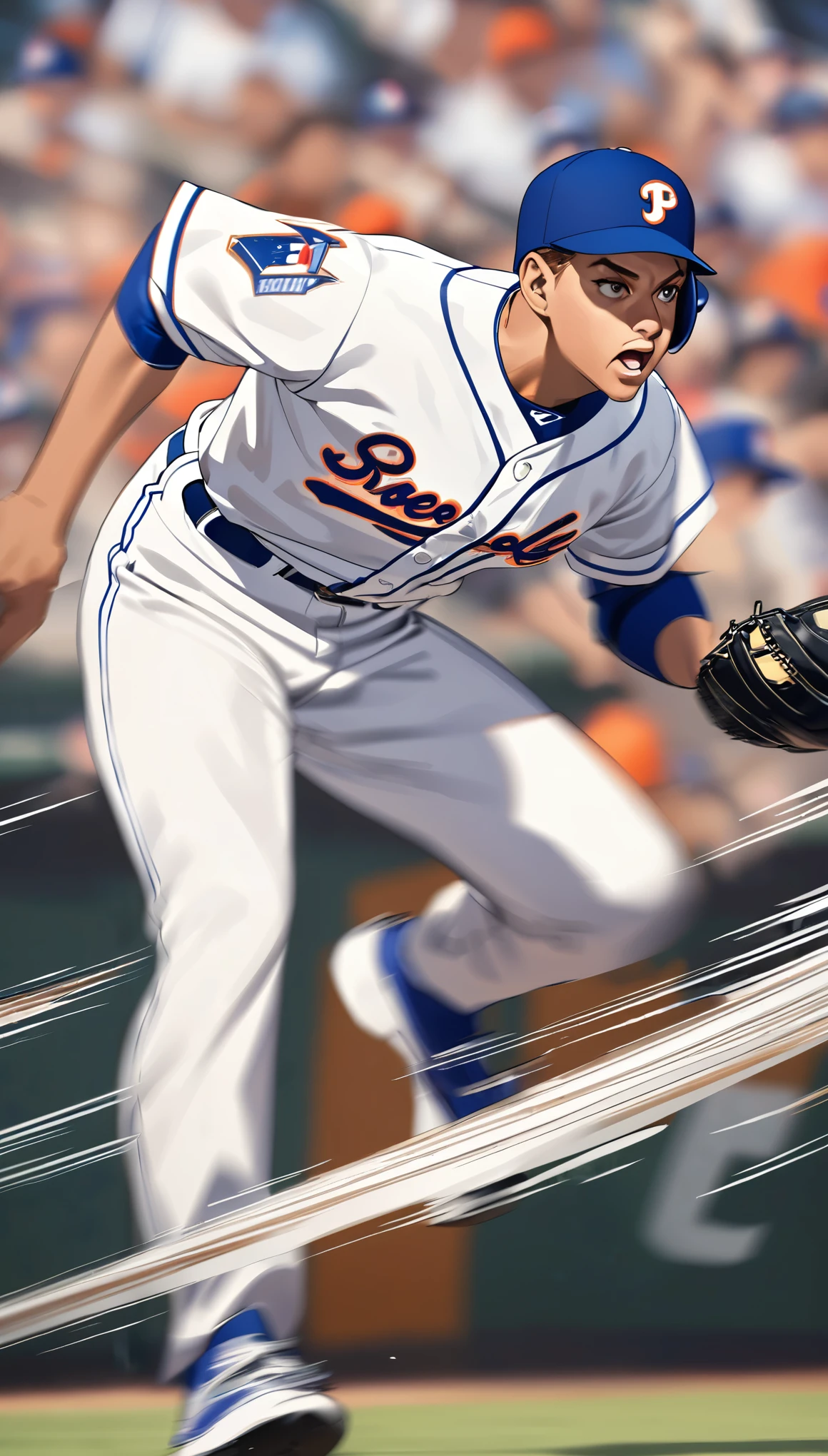 2.5D, delicate and dynamic, Major League Baseball, super play, dynamic and realistic, motion blur, action blur, speed line