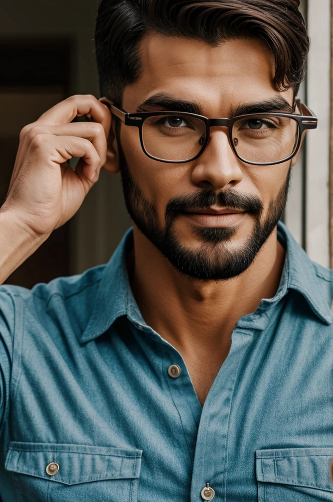 Chico,glasses,brawny,