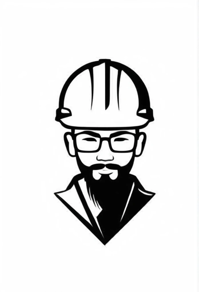 Stylish logo of a Japanese road construction equipment company

Pretty cool
chic and modern design

A Japanese road construction equipment company that paints a logo of a powerful person who works hard on building, wears a helmet, works hard, and works hard
The person is a big picture from head to toe, silhouette only, and does not draw a clear picture of his face

White background