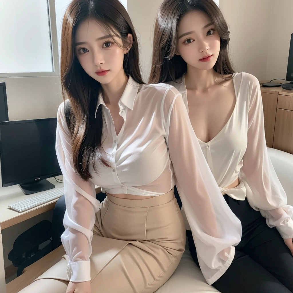 Beauty、BeautyOL、Detailed face、Realistic、beautiful girl、Beauty、Office Lady Uniform、beauty、Beautiful woman、Narrow waist、Handsome woman、Tight pants look、suit、Sexy pose、タイトなsuitパンツ、雨で濡れたsuit、Wet shirt、See-through shirt、Shot in heavy rain、See-through underwear