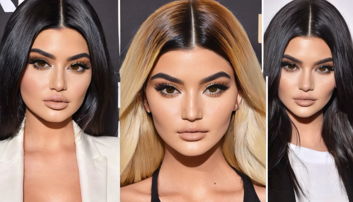 Create a young 21 year old girl, similar to Kylie Jenner and Kendall Jenner