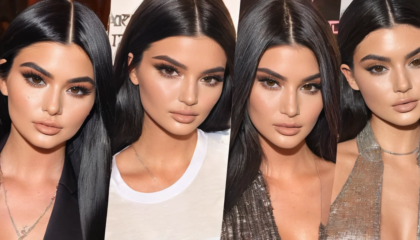 Create a young 21 year old girl, similar to Kylie Jenner and Kendall Jenner 