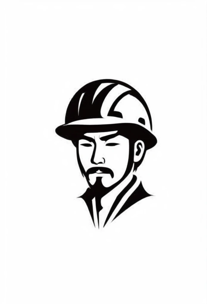 Fashionable logo of Japanese infrastructure equipment company
Pretty cool
chic and modern design
A Japanese infrastructure company that paints a logo of a powerful person who is enthusiastic about building, wearing a helmet, working hard, and working hard
The person is a big picture from head to toe, with only a silhouette and no clear picture of his face
White background