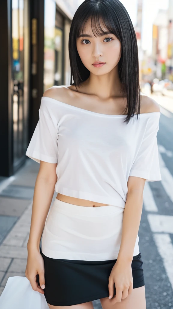 (Loose white t-shirt、Tight black miniskirt:1.3)、Nipple erection、Lots of pubic hair、Luxury lace panties、Pull down your skirt、Off the shoulder、(slouch、On all fours)、looking at the camera、Sweat、In the streets of Shibuya、Grab the hem of your skirt。sit、

ultra-detailed, high resolution, extremely detailed CG, unity 8k wallpaper, official art, super detailed skin, perfect anatomy, cinematic lighting, beautiful detailed eyes, depth of field、(((anatomically correct))), ideal ratio body proportions、,Japanese Girl - SDXL