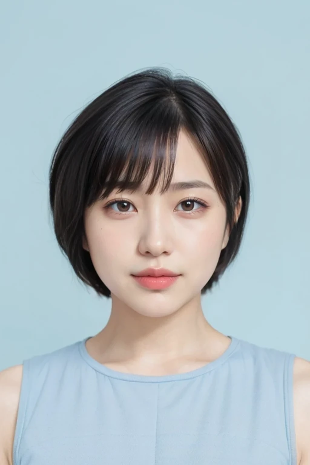 Woman in her 50s、five〇Year、A old、Big Breasts、Camisole、(Japanese Corridor、Some of her hair is sky blue:1.4)、White wall、(Room with white wall and window)、((Highest quality、8K、masterpiece:1.3))、Ultra-high resolution、(photoGenuineistic:1.4)、RAW Photos、Japanese,(detailed aspects)、Genuine、Photographed in natural light、Highly detailed face and skin texture、Highly detailed lips、The correct state of the human body、(short cut hair:1.3)、Black Hair、Various poses、Natural color lip、Upper body information