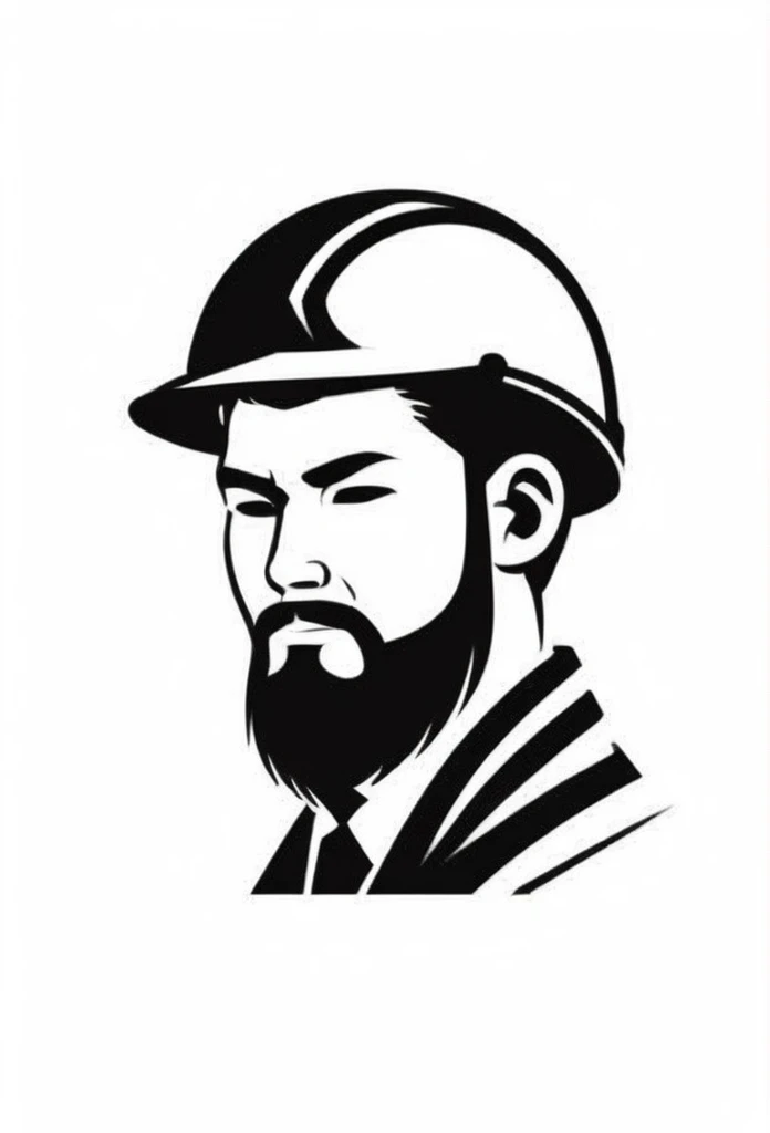 Stylish logo of equipment company for concrete road construction in Japan

Pretty cool
chic and modern design

A Japanese concrete road construction equipment company that paints a logo of a powerful, strong man who works hard, wearing a helmet and sweating
the figure is a head-to-foot, silhouette-only, not a clear picture of his face

White background